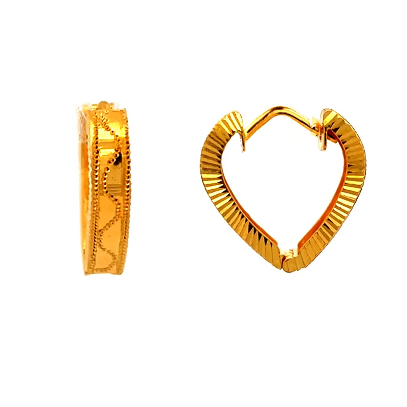 Elegant 22K yellow gold hoop earrings for timeless everyday style