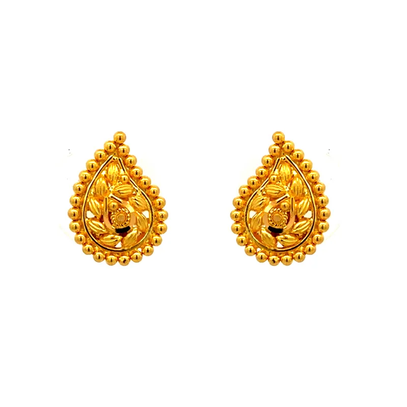 Elegant Gold Teardrop Earring