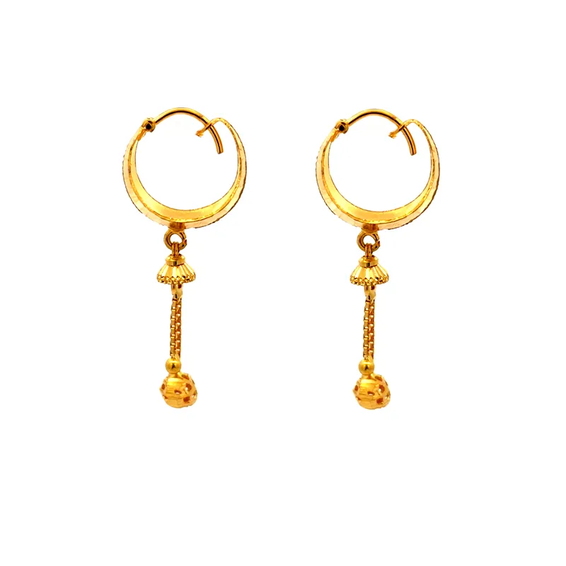 Elegant 22K Yellow Gold Earrings for Timeless Style and Everyday Sophistication