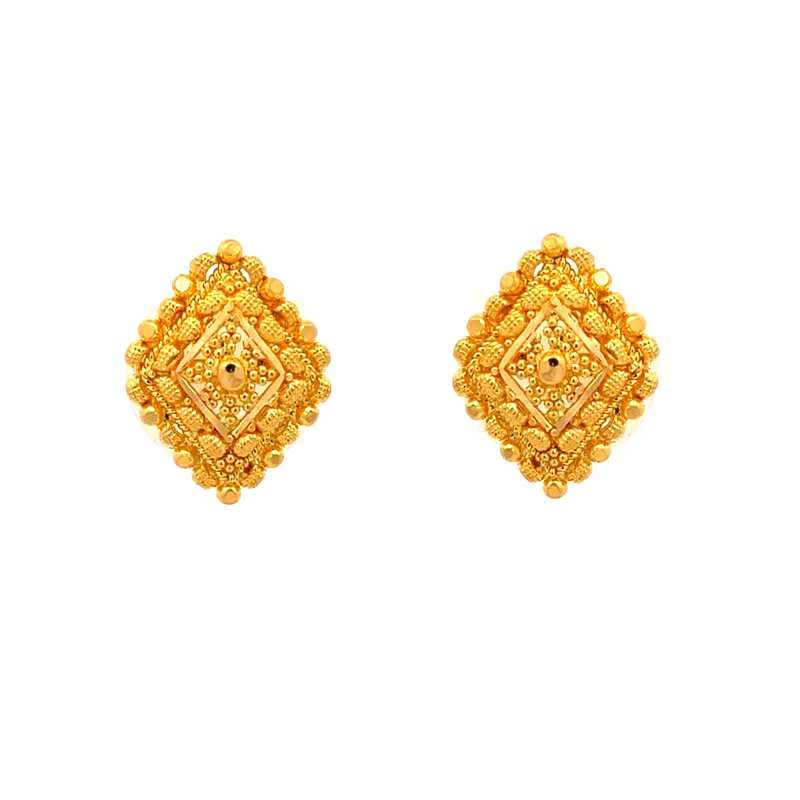 Classic 22k Yellow Gold Stud Earrings for Timeless Everyday Elegance