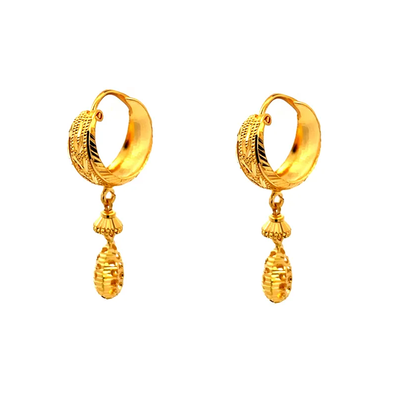 Elegant 22K Yellow Gold Earrings for Everyday Sparkle and Sophistication