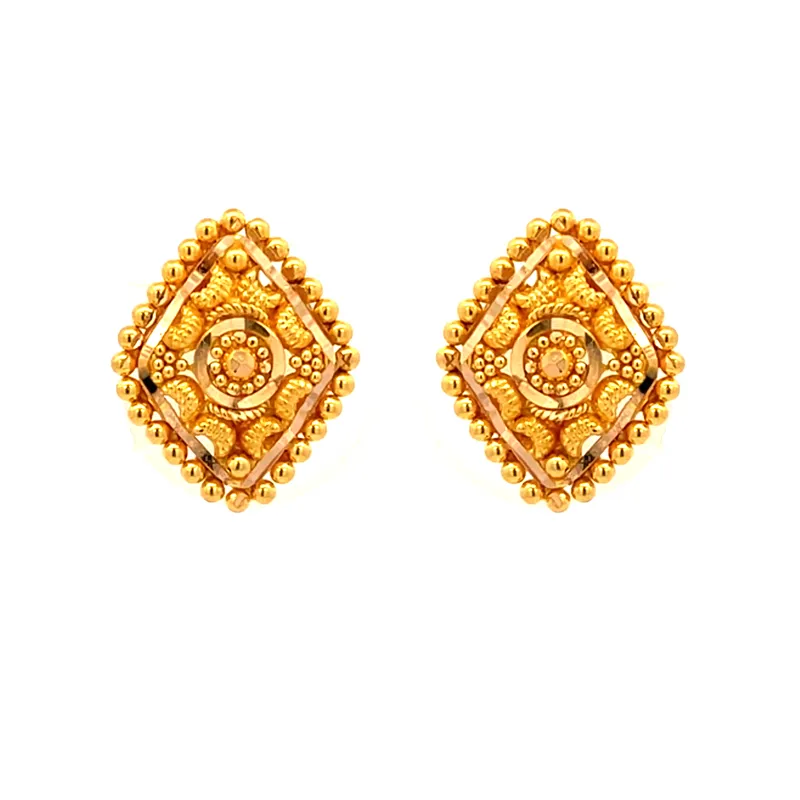 Elegant 22k Yellow Gold Stud Earrings for Timeless Everyday Wear