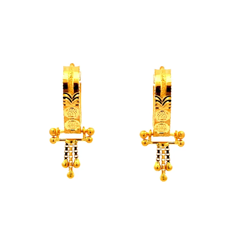Elegant 22K Yellow Gold Hoop Earrings for Everyday Style and Special Occasions