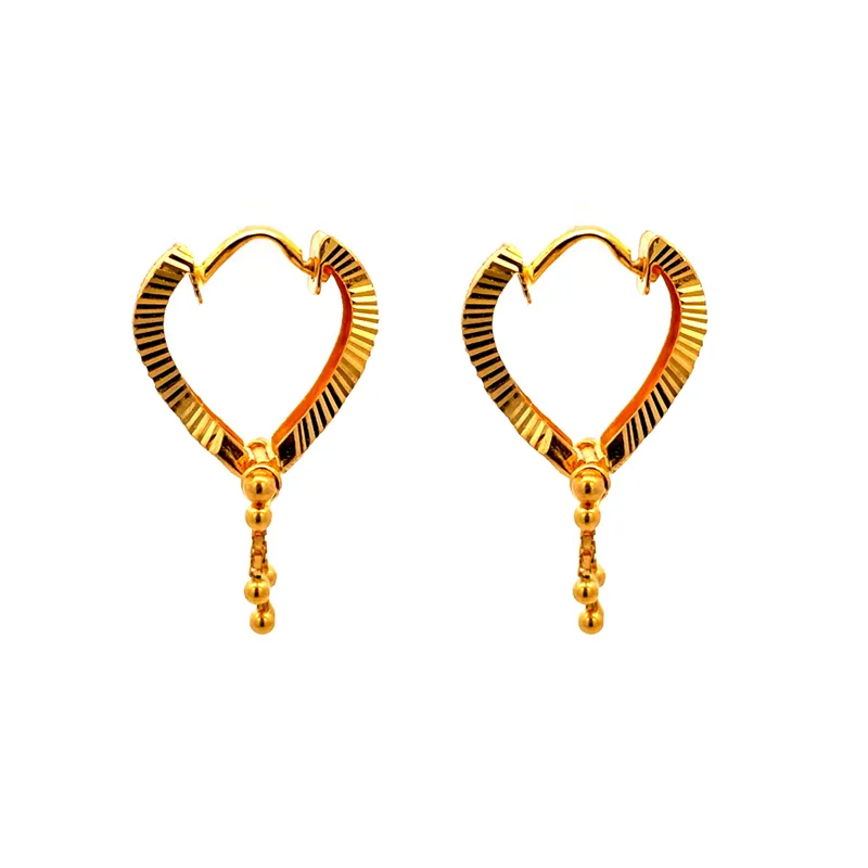 Elegant 22K Yellow Gold Hoop Earrings for Everyday Style and Special Occasions
