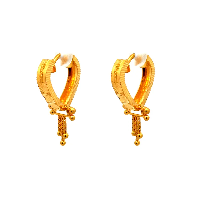Elegant 22K Yellow Gold Hoop Earrings for Everyday Style and Special Occasions