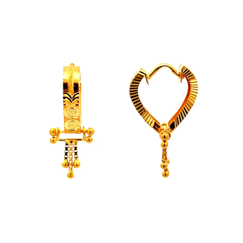 Elegant 22K Yellow Gold Hoop Earrings for Everyday Style and Special Occasions