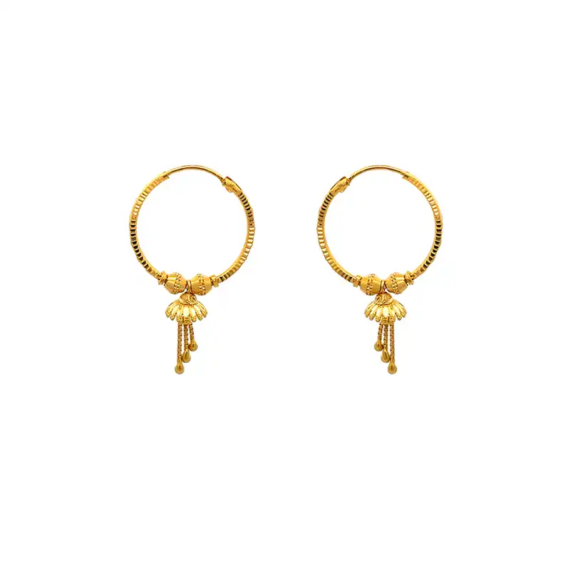 Gold hoops design sales