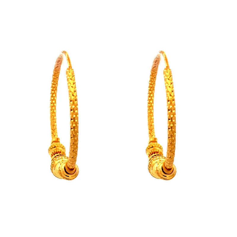 Elegant 22K Yellow Gold Hoop Earrings for Timeless Style and Everyday Wear