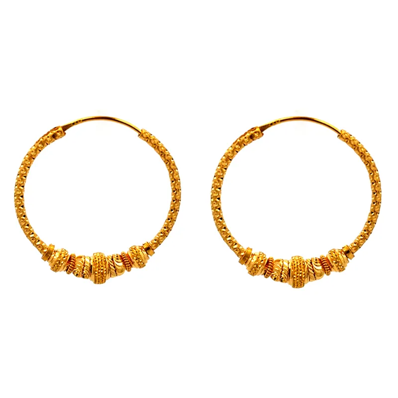 Elegant 22K Yellow Gold Hoop Earrings for Timeless Style and Everyday Wear