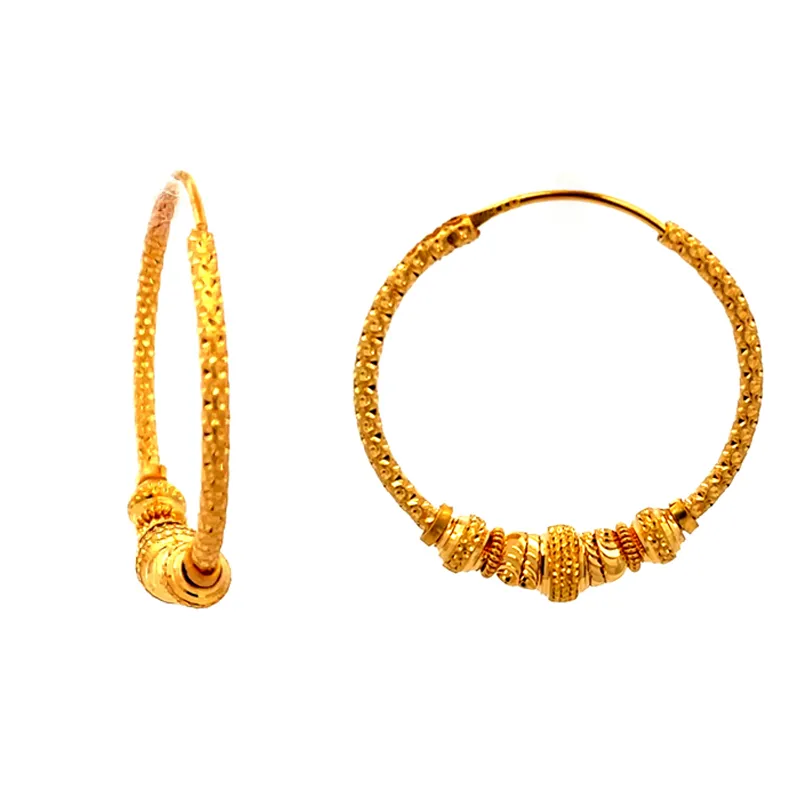 Elegant 22K Yellow Gold Hoop Earrings for Timeless Style and Everyday Wear