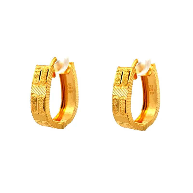 Elegant 22K Yellow Gold Hoop Earrings for Timeless Style and Everyday Wear