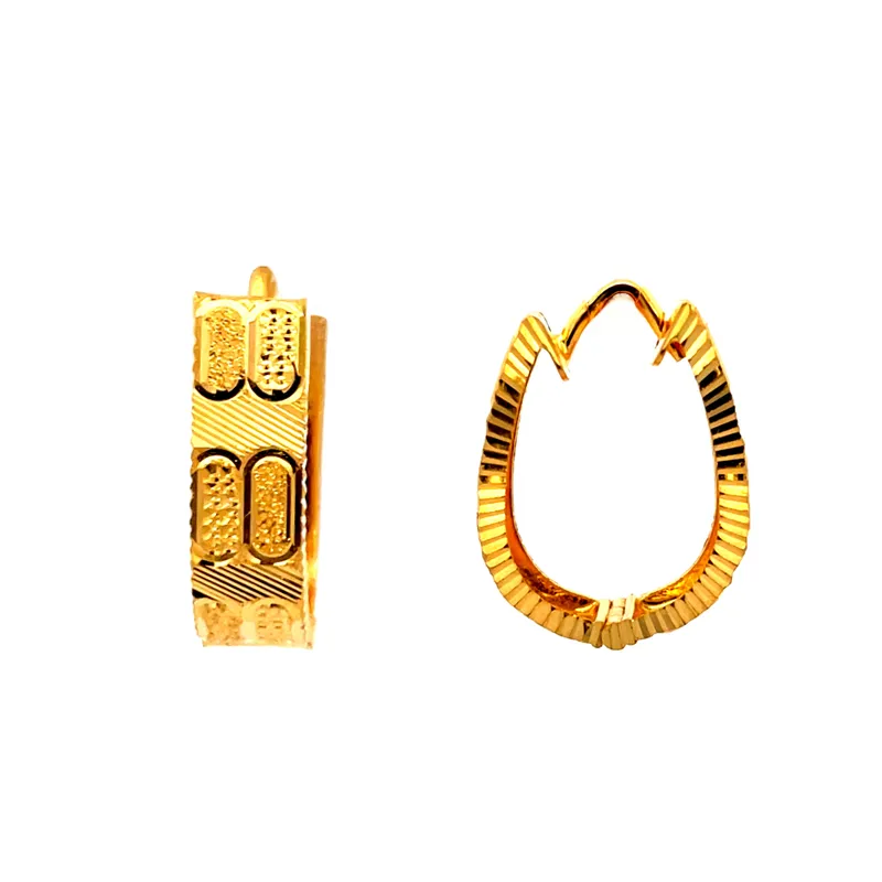Elegant 22K Yellow Gold Hoop Earrings for Timeless Style and Everyday Wear
