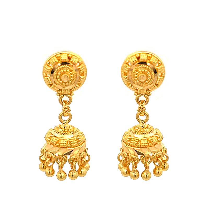 Dainty Golden Jhumka Earrings (Small)
