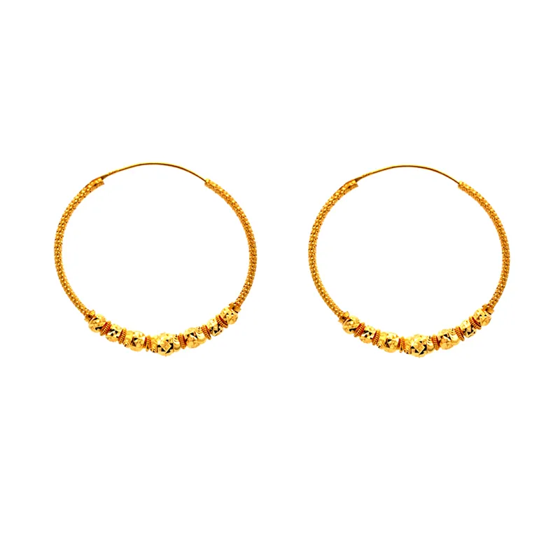 Beautiful 22K yellow gold hoop earrings for everyday elegance and timeless style