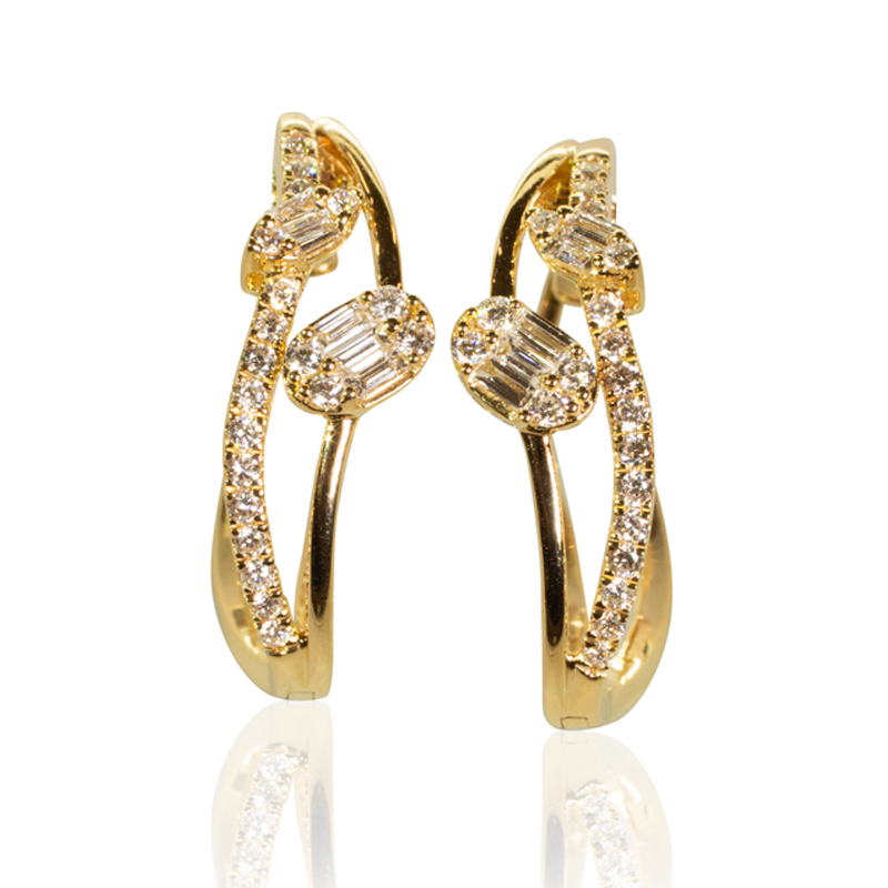 Pin di gold earrings