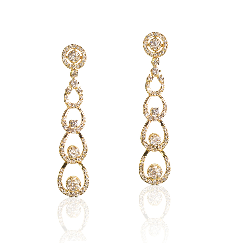 Diamond Earrings for Women in 18K Gold VVS Clarity E-F Color -Indian  Diamond Jewelry -Buy Online