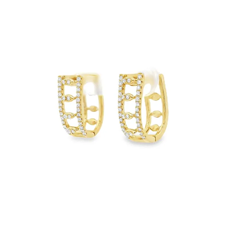 Elegant Gold and Diamond Earrings