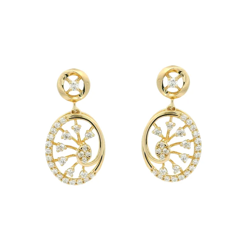 Elegant Gold Spiral Earrings