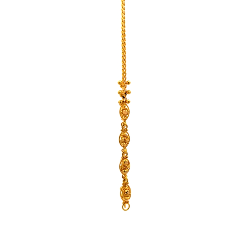 Elegant Yellow Gold extension chain for earrings