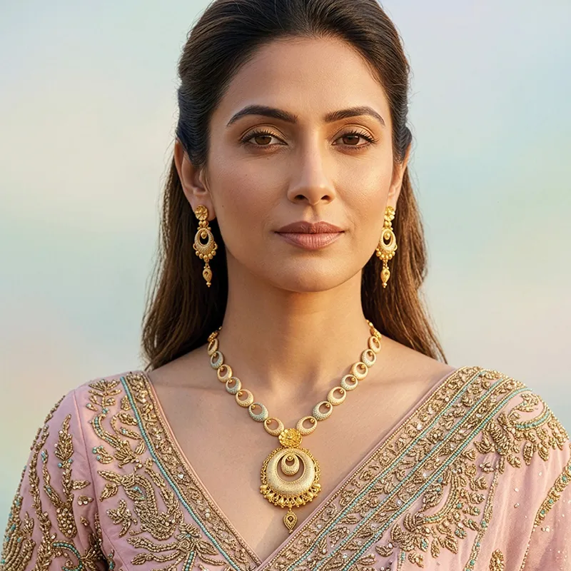 Enchanting Necklace Set with Enamel