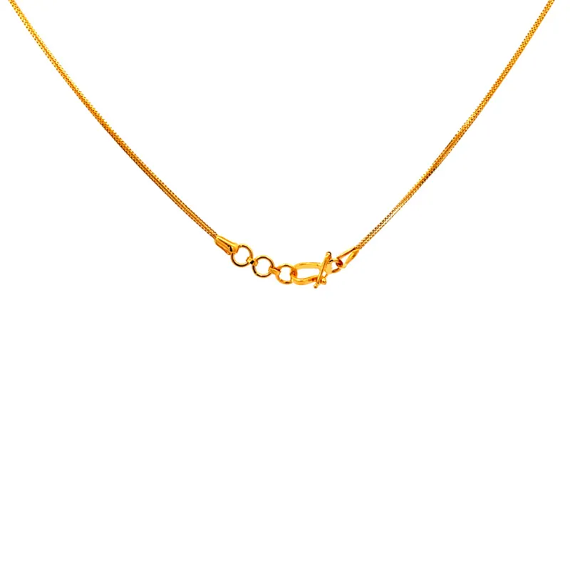 Elegant 22k Two Tone Gold Fancy Chain for Everyday Sophistication