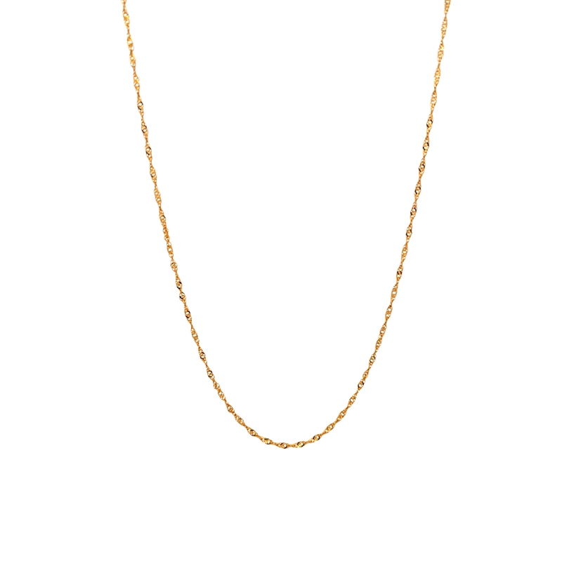 22K Yellow Gold Rope Chain - 18 inches