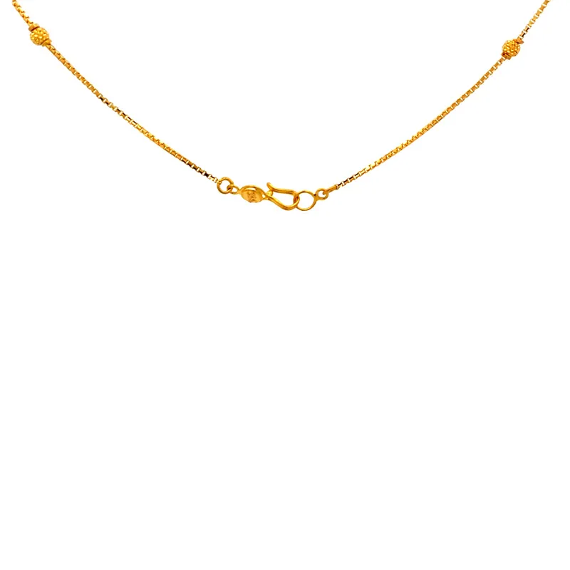 Beautiful 22k Yellow Gold Fancy Chain Necklace for Everyday Elegance