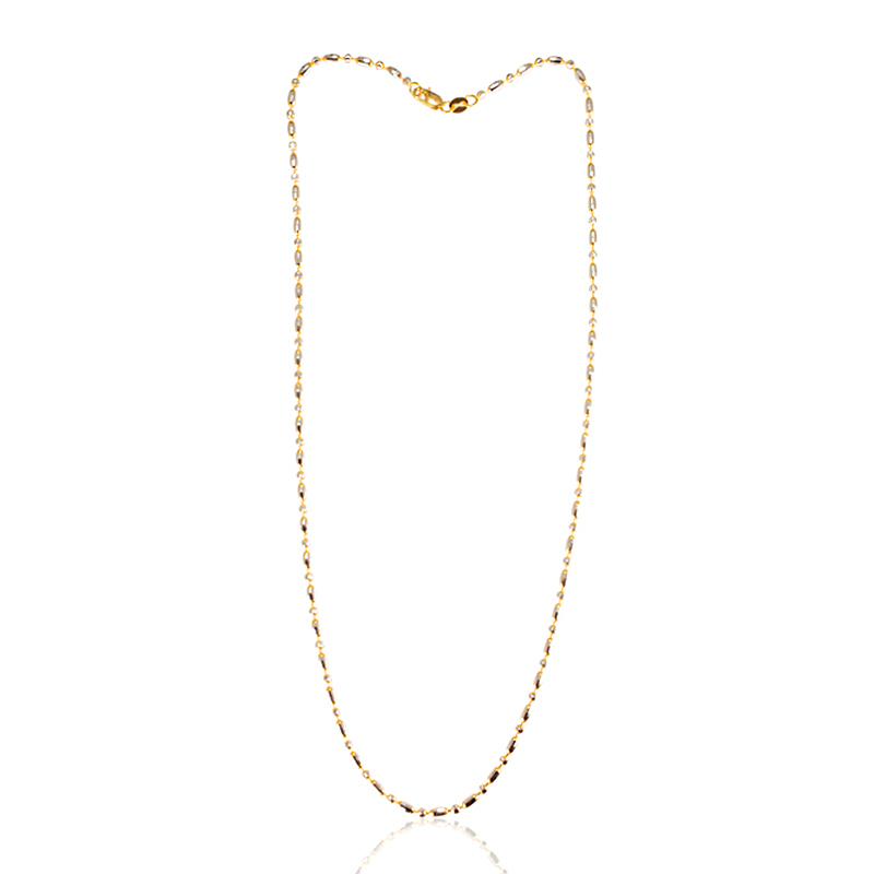 22K Gold Fancy Chain -Two tone, 16 inch