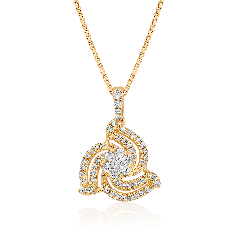 Youthful, Starry-eyed Diamond Pendant & Studs