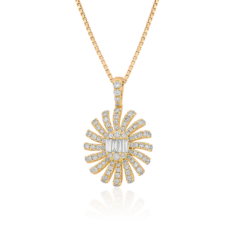 Blooming, Innocent & Light-weight Diamond Pendant & Studs