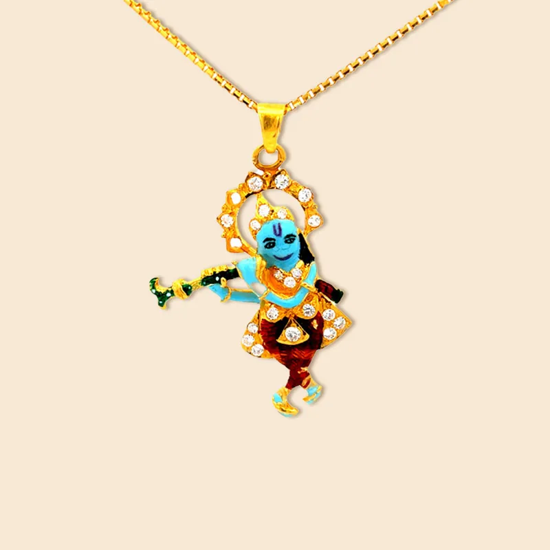 Lord Krishna pendant in 22K gold