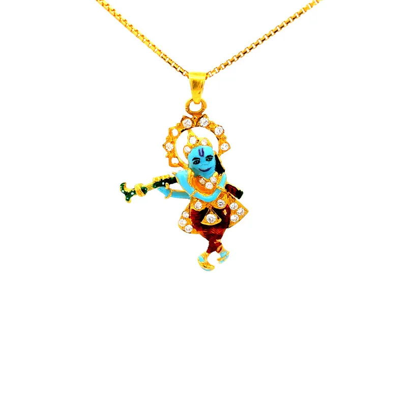 Lord Krishna pendant in 22K gold