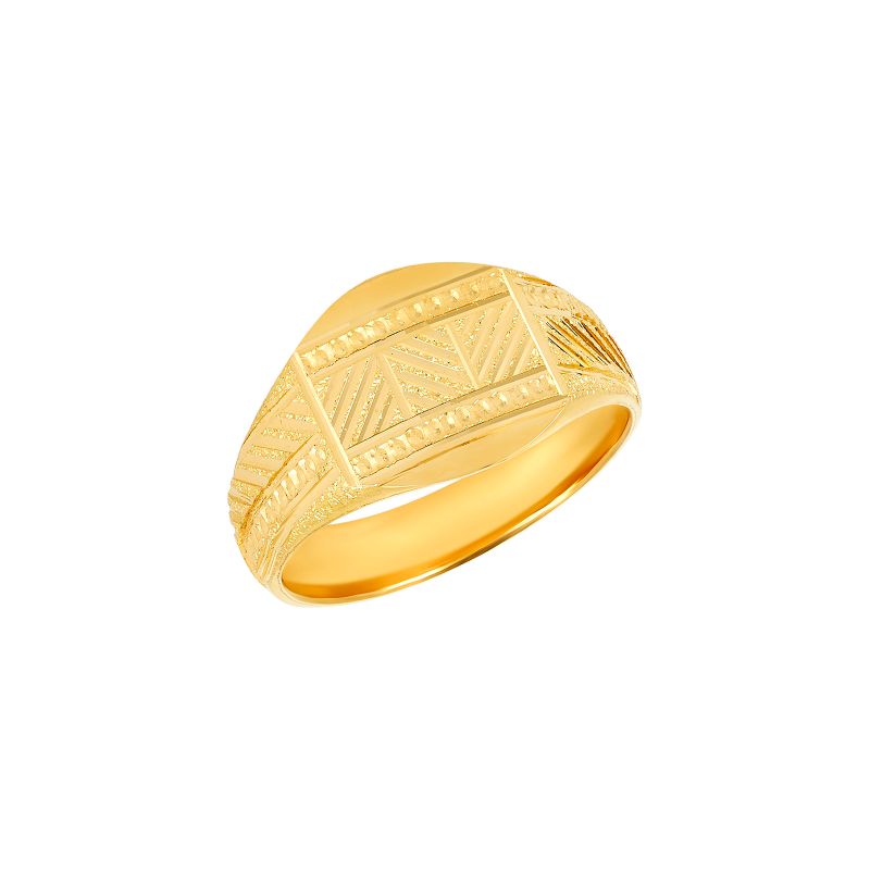 Gold Fancy Gents Ring With Chilai Work 22k purity,Weight-7.200gm Approx  (genuine size) – Asdelo