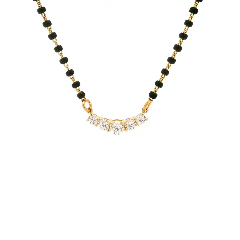 18K Gold Diamond Mangalsutra