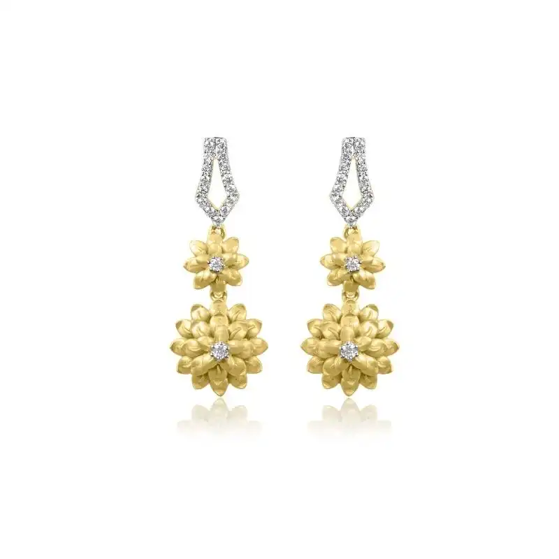 Floral Diamond Mangalsutra Set