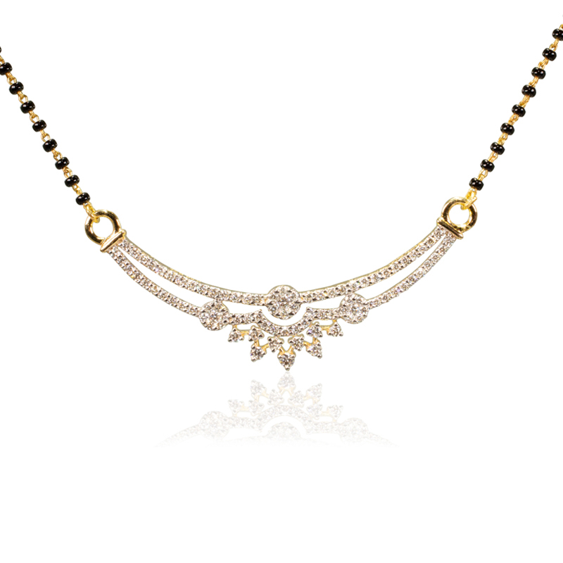 Inverted Crown Diamond Mangalsutra