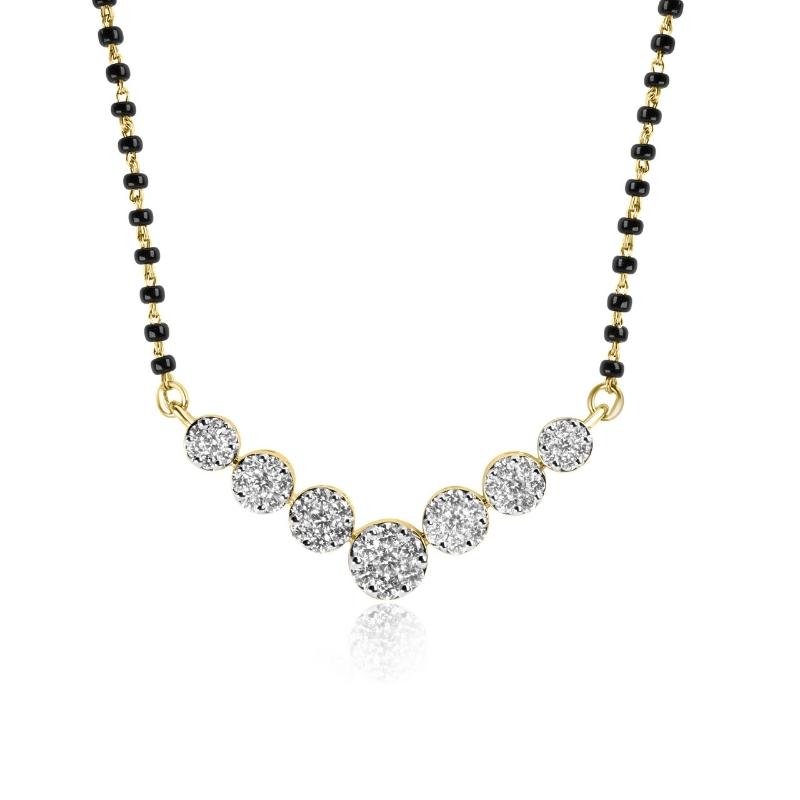 18K Gold Diamond Mangalsutra