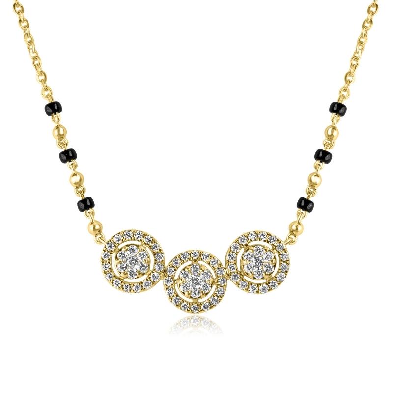 18K Gold Diamond Mangalsutra