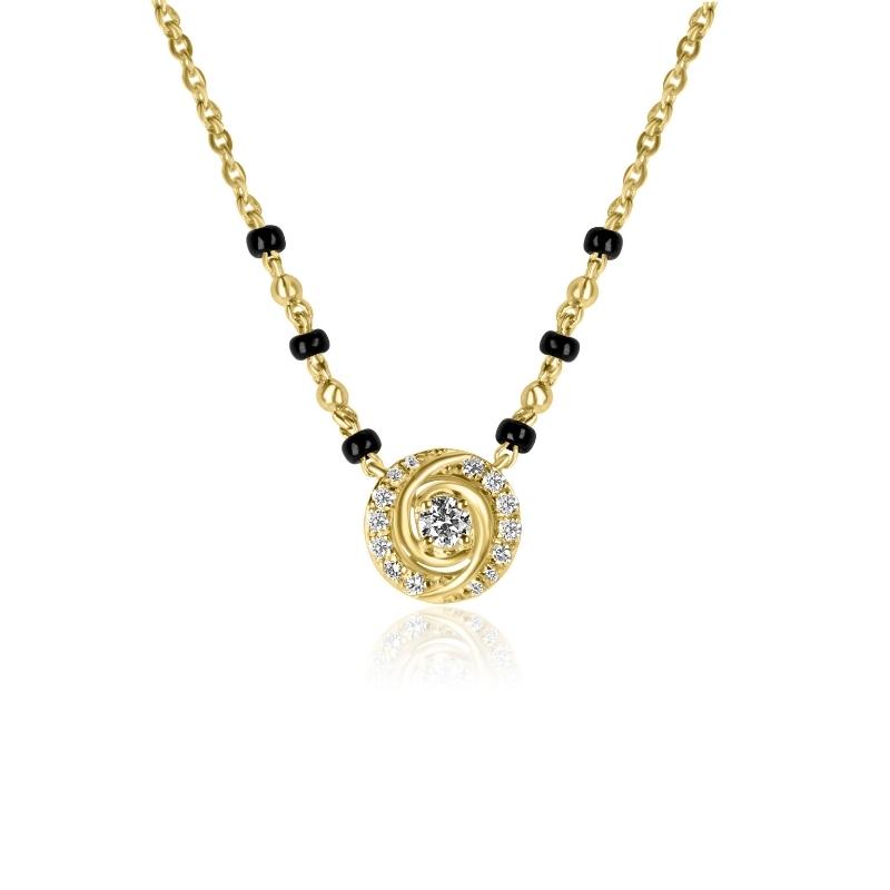 18K Gold Diamond Mangalsutra