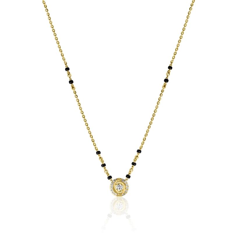 18K Gold Diamond Mangalsutra