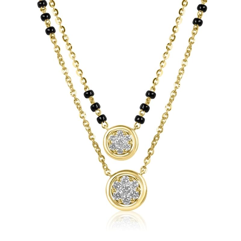 Layered look Gold Diamond Mangalsutra