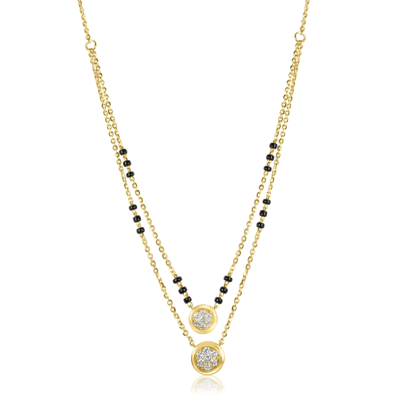 Layered look Gold Diamond Mangalsutra