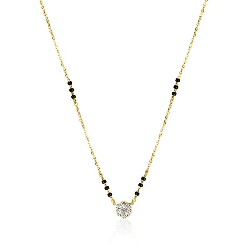 18K Gold Diamond Mangalsutra