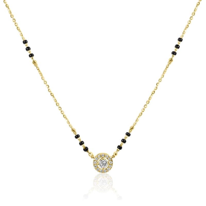 18K Gold Diamond Mangalsutra