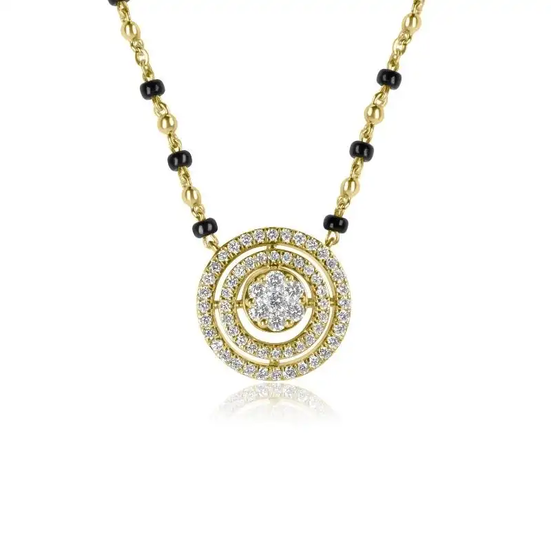 Gold diamond mangalsutra clearance
