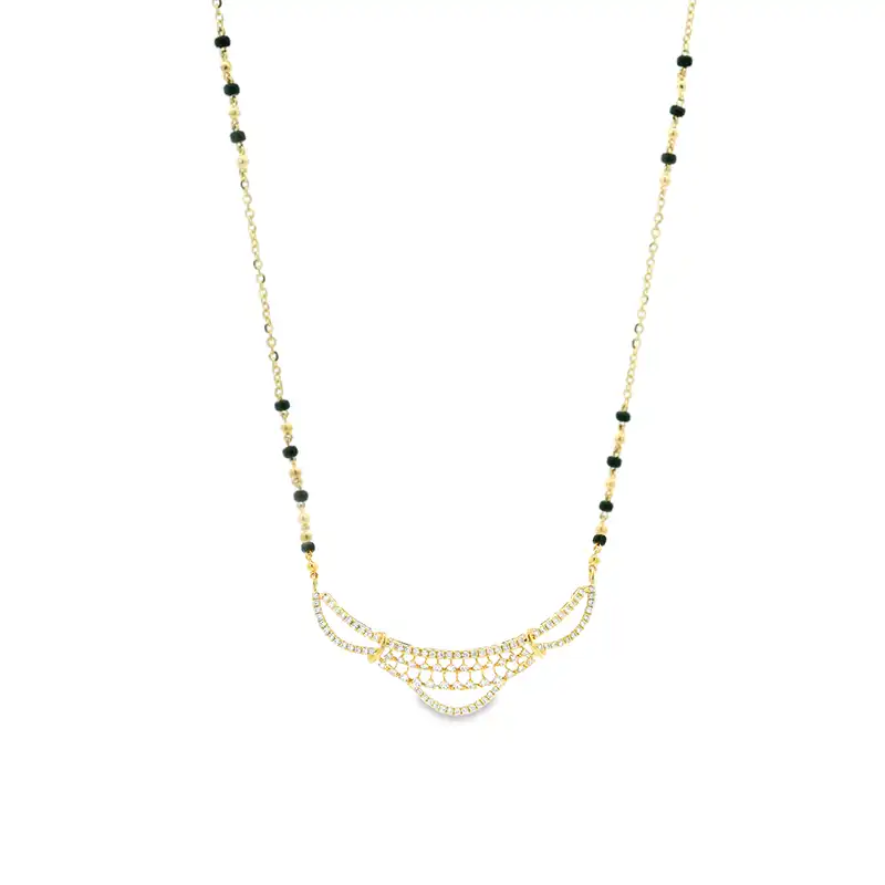 18K Gold Diamond Mangalsutra