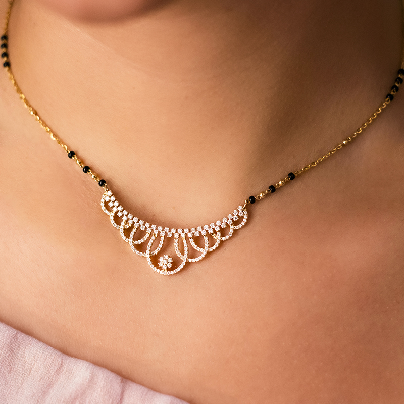 Yellow Gold Diamond Mangalsutra