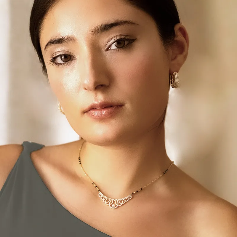 Yellow Gold Diamond Mangalsutra