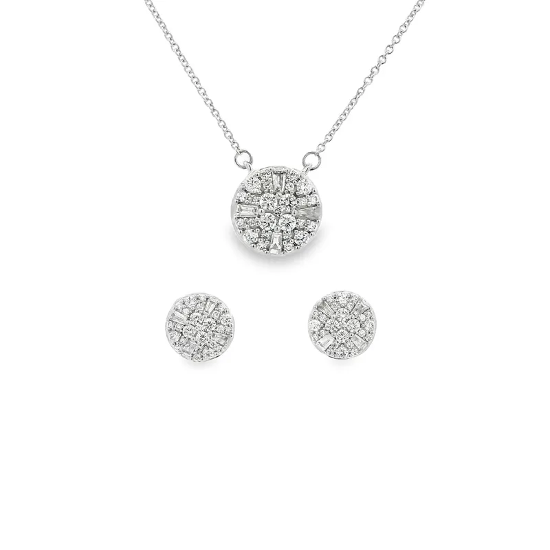 Dainty Diamond Pendant Set