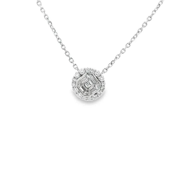 Elegant Diamond Pendant Set